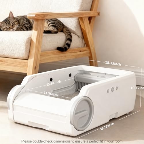Automatic Litter Box Open Top Self Cleaning Cat Litter Box for Multiple Cats Electric Litter Box with Smart APP Control - Image 3