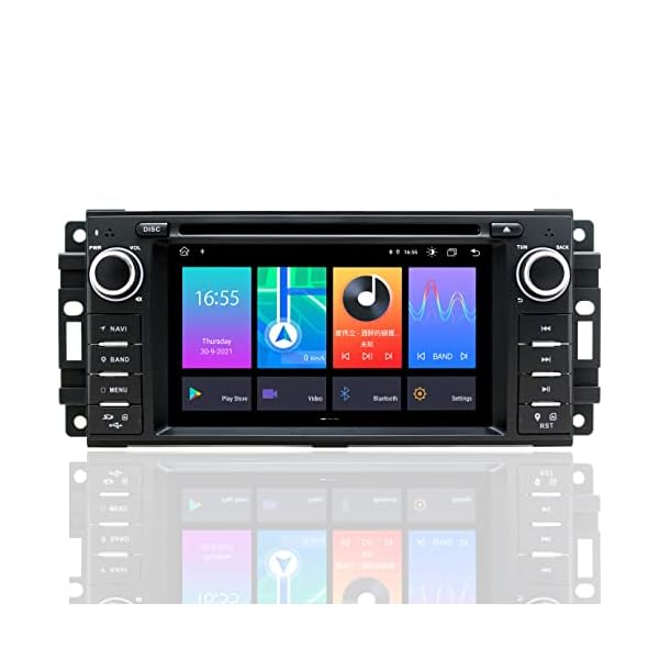 SWTNVIN Car Radio Stereo for Jeep Wrangler Patriot Compass Liberty Commander Grand Cherokee Dodge Chrysler Android 13 DVD Player Built-in Carplay Autoplay 4G LTE WiFi DSP GPS BT5.0 SWC 8-core 6+128GB