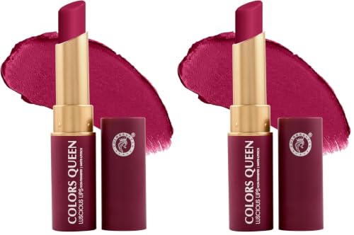 Image of Colors Queen Luscious Lips - Non Transfer Creamy Matte Lipstick | Highly Pigmented with Smooth Application | Long Lasting Lipstick Waterproof | Smudge Proof Lipstick for Women (16 - Maple Magenta - 3.5g)
