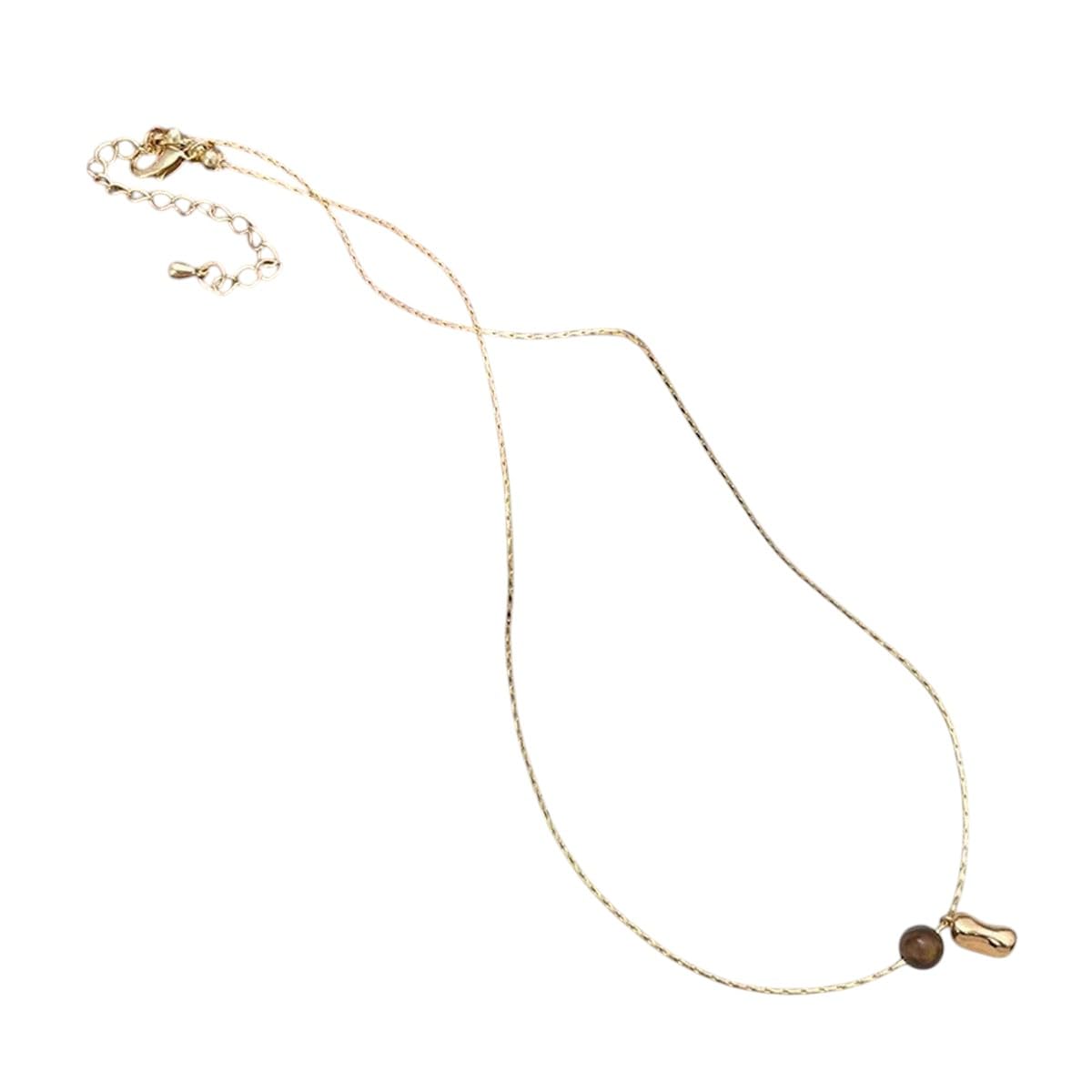Oeil de tigre véritable en collier cœur, le cadeau créatif idéal