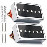 SAPHUE Electric Guitar Pickups Bridge and Neck Set for Les Paul P90 Style Humbucker Size Electric Guitar