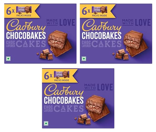 Image of Cadbury Chocobakes ChocLayered Cakes, 114 g (Pack of 3)