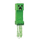 Minecraft 3D Pinata - 21' - Green Cardboard & Crepe Paper - Perfect for Your Minecraft Themed Party...