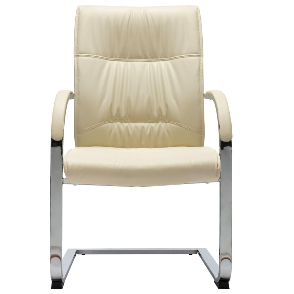 Silla de oficina de piel sintética negra con reposabrazos, silla de oficina ergonómica con asiento acolchado y patas cromadas para una gran carga de peso