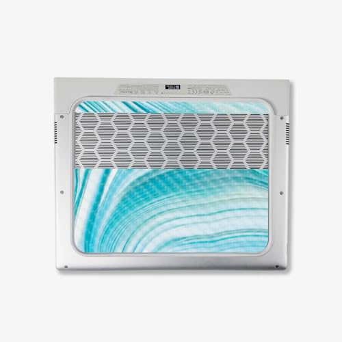 Image of MightySkins Carbon Fiber Skin Compatible with Alienware X14 R2 (2023) Full Wrap Kit - Aquamarine Quartz | Protective, Durable Textured Carbon Fiber Finish | Easy to Apply | Made in The USA
