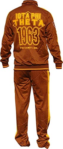 Big Boy Iota Phi/Φ Theta Divine 9 S3 Mens Jogging Suit Set [Brown] - ID#142330-22-207-0-02