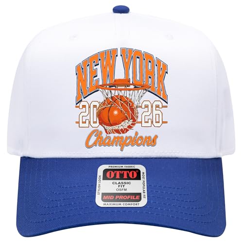 New York Basketball 2026 Champions Hat (Bite) (US Alpha One Size Royal/White)