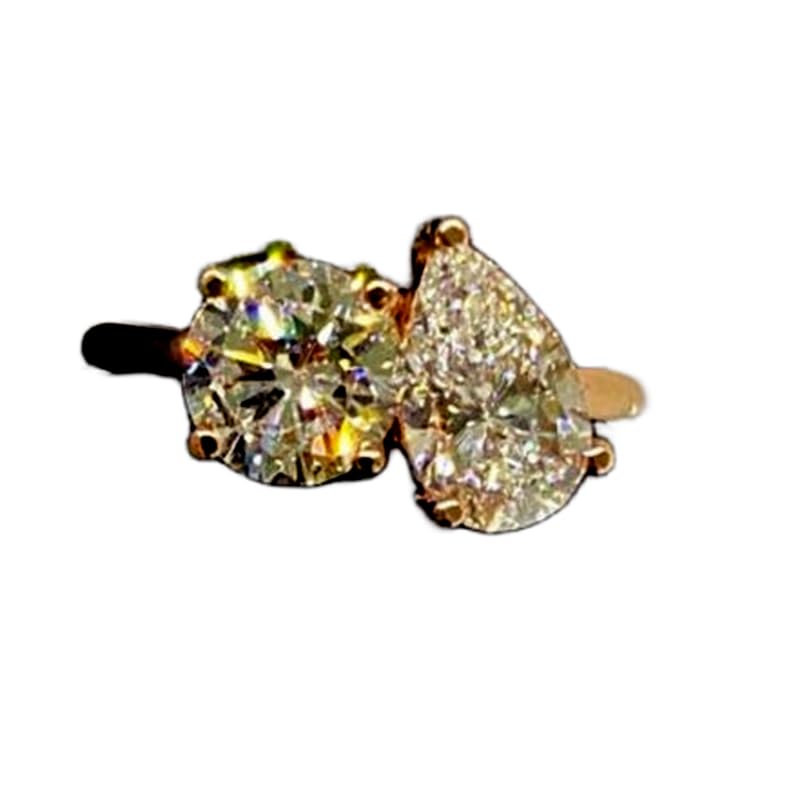 Bague moissanite naturelle cadeau d'anniversaire d'exception en argent 925