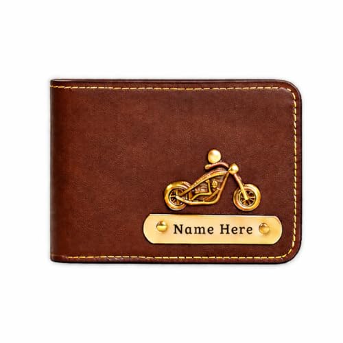 Image of SCPmarts Premium Personalized Wallet for Men with Name & Charm - Stylish Personalized Wallet with Multiple Card Slots & Durable Finish - Ideal Gift for Birthday, Anniversary (Brown)