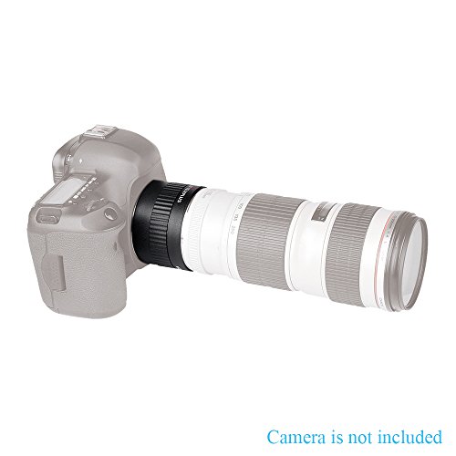 JINTU 2.0X Teleconverter Lens Auto Focus Extender for Canon EOS EF Telephoto Lenses and Cameras Metal Black