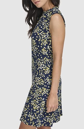 Image of Tommy Hilfiger Women's Sleeveless Ruffle Neck Jersey Dress