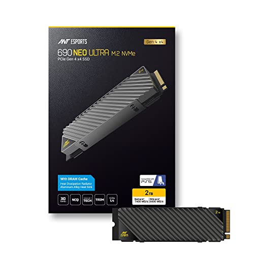 Image of Ant Esports 690 Neo Ultra M.2 NVMe 2TB Internal Solid State Drive /SSD with NVMe PCIe Gen4x4, Compliant with PCI Express 4.0, speeds of Upto Read /Write - 7400 /6500 MB /s Compatible with PC and Laptop