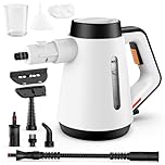 Fippesax Nettoyeur à vapeur portatif,Chauffage instantané 15S,Nettoyeur à vapeur multipurpose pressurisé 400ml avec 9pcs Accessoires (blanc)