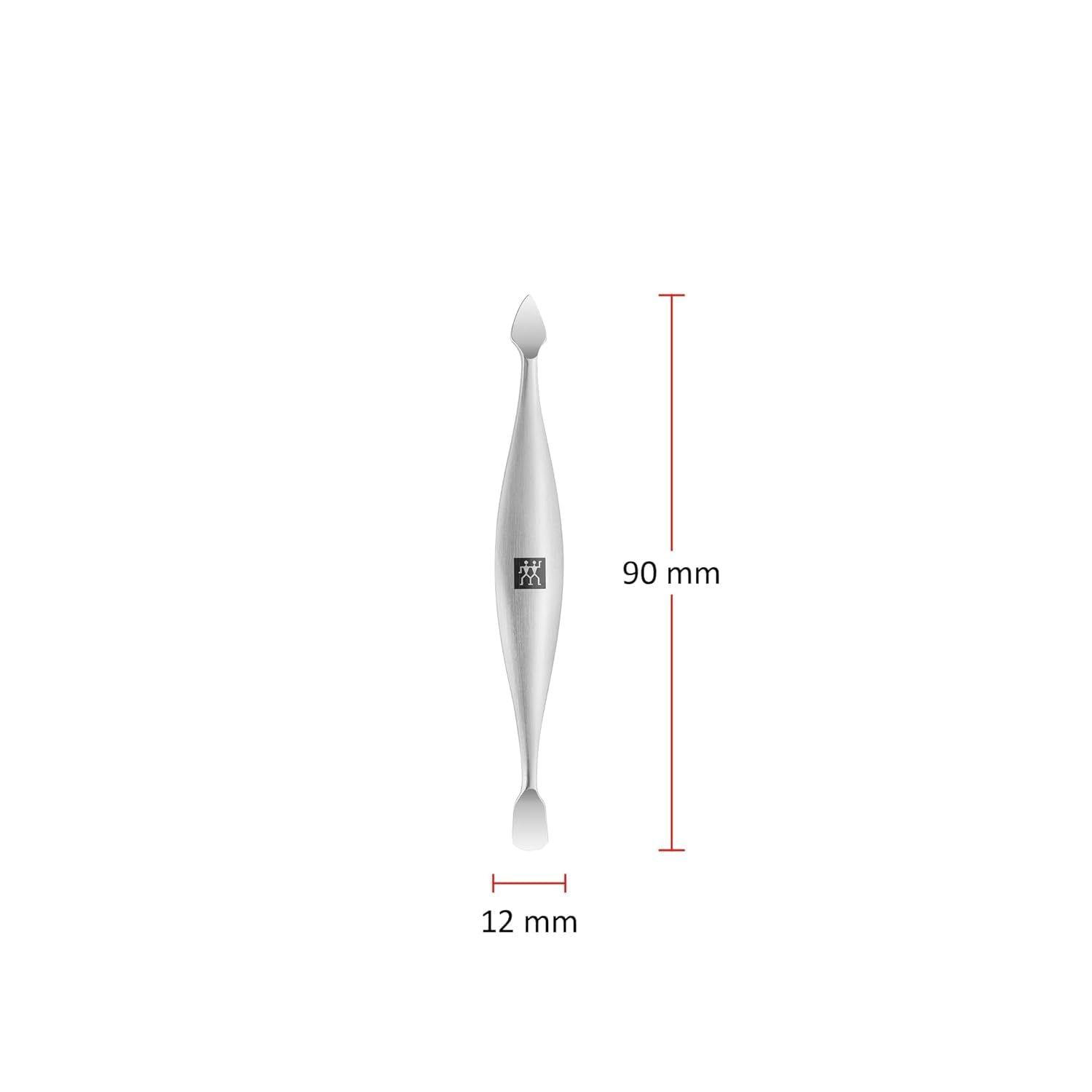 ZWILLING Pousse cuticules (Nettoyeur d'ongles, double instrument, convient aux ongles naturels et artificiels), Premium, argent, 90 mm
