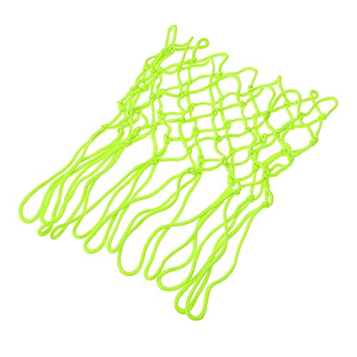 SUPVOX 2Pcs Luminous Basketball Net Heavy Duty Nylon Braided Glow The Dark Replacement for Courts Fits Standard Rims Green Color