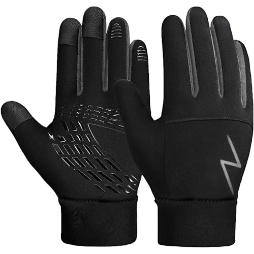 Kids Winter Gloves Back Water Repellent Touchscreen Warm Fleece Anti-slip for Boys Girls Teen 3-15 Years