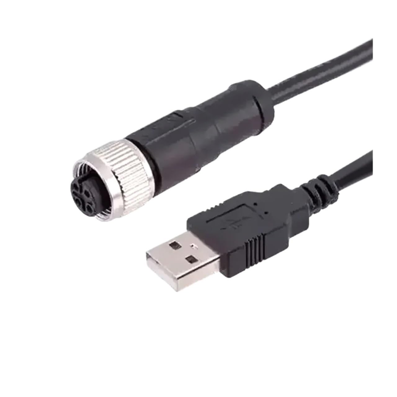 Kabel łączący USB 2.0 do M12 4 5 Pin do kabla USB do skanera kamera przemysłowa wtyczka przewodu USB do M12 męski żeński przedłużacz(Lavender,TYPE-B_4 PIN_3 METERS)