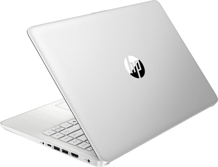 Image of HP 14 inch LED Business &Student Laptop with 1-Year Office 365, 4GB RAM 640GB Storage (128GB UFS + 512GB SD Card), Intel Quad-Core N150 Processor, Windows 11 S, PLUSERA Earphones, Natural Silver