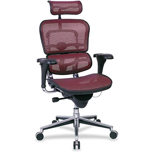 Eurotech Seating Ergohuman High Back Mesh Managers Chair, Plum Red