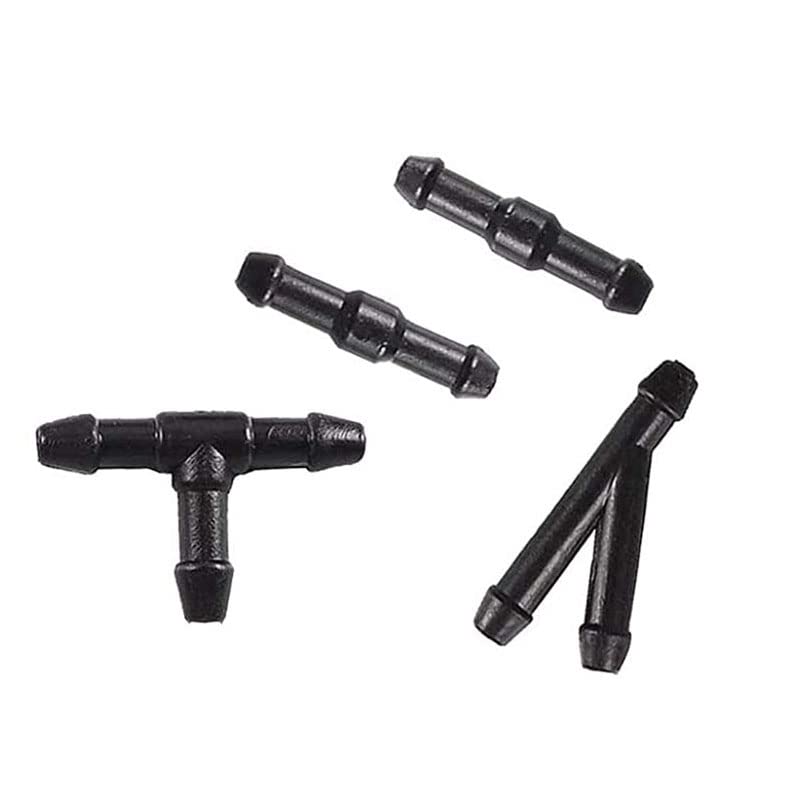 W/ 4 Connector Rubber Auto Windshield Wiper Washer Jet Hose Tube Pipe 2m 3.8mm E - Foto 9