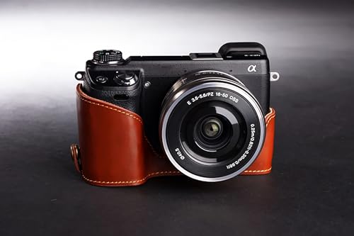 Demi camera case Sony NEX6 marron bottom ouverture version TP - 5