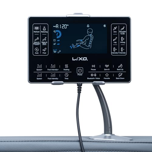 Image of Lixo LI4400A Full Body Massage Chair for Home | 22 Auto Programs | Zero Gravity Recliner | Voice Control | Back Heating | Bluetooth Speaker | Foot Rollers | USB Chargin - Black+Grey