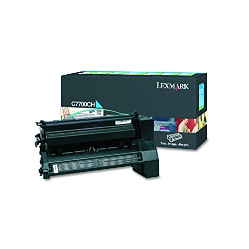 Lexmark C7700CH High-Yield Toner, 10000 Page-Yield, Cyan