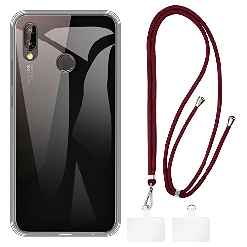 Shantime P[XƃNX{fBXgbvZbg Huawei Nova 3e Ƃ̌݊ gуJo[ƋobNt\lbNXgbv2̃pb`t(NA + bh)