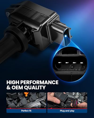 Image of KAX 4 Ignition Coils & 4 Spark Plugs Set for Mazda CX-5, CX-30, CX-3, 3, 6 | (w /tool) Fits CX-5 13-18, MZD 3 13-24 2.0L /2.5L, CX-30 2020, 21-24 2.5L, MZD 6 14-17, CX-50 /CX-3 /MX-5 Miata UF656