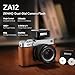 ZENIKO ZA-12B Dual Dial Retro Mini Flash - 2.5s Recycle, 7-Level Power, 400 Shots Single-Contact hotshoe Camera Flash for Fujifilm XM5/XT3, Sony A7M3, Ricoh GR3/4 Camera(Black)