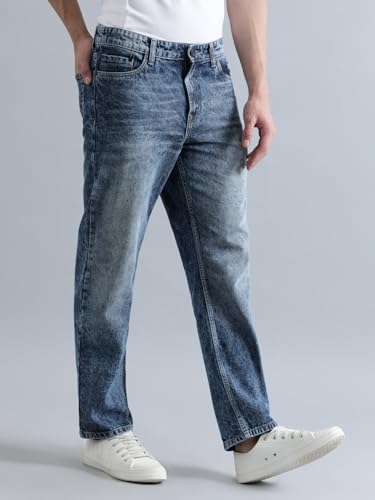 Image of BENE KLEED Men Solid Shaded Relaxed FIT 100% Cotton Jeans
