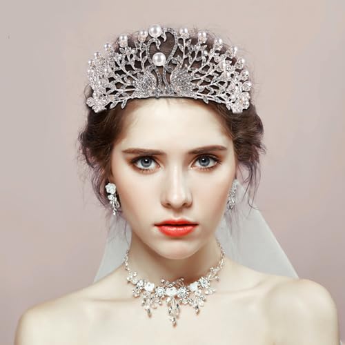 Tiara de boda para novias e invitadas perfecta en peinados de fiesta de noche 6