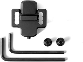 Tactical Offset Inline Scout Mount，Low Profile Mount，for Scout Flashlight M600 Series Etc Accesory，for 20mm Rail(BK) - HATSEN