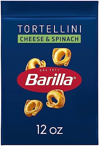 Collezione Cheese & Spinach Tortellini Pasta. Bag - 6 Servings - Pantry Friendly Artisanal Dried Tortellini - Non-GMO, All Natural Ingredients, No Preservatives,12 Ounce (Pack of 1)