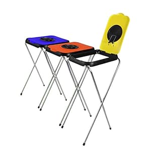 BigDean 3X Müllsackständer SwingFix GELB ORANGE BLAU 120L Blauer Gelber Sack Einer Mülleimer Müllbeutelständer Müllsackhalter 120L