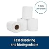 Camco Marine & RV Toilet Paper - 4-Rolls - 1-Ply Quick Dissolve RV & Marine Septic Safe Bath Tissue - Dye & Fragrance Free - 280 Sheets Per Roll (40275)