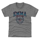 500 LEVEL Emma Navarro Tennis Country Flag Youth Shirt (Tri Gray, 4-5Y X-Small)