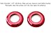 iJDMTOY Sports Red Aluminum Front Seat Headrest Button Covers Compatible with 2015-2021 Mercedes W205 C-Class, 2016-2022 X205 GLC-Class