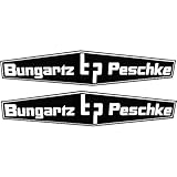 bungartz t8  Bungartz & Peschke Set Schwarz Weiß Schlepper Traktor Aufkleber Klebefolie