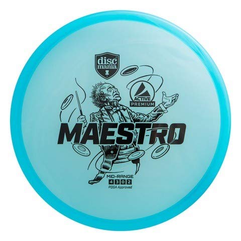 DiscmaniaActive Premium Maestro Disc Golf Mid-Range Driver, Low-Profile Beaded Mid-Range Driver (Colors May Vary) - 165-176g