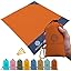 ECCOSOPHY Sand Proof Beach Blanket - Waterproof Picnic Blanket 60x55-Outdoor Compact Pocket Blanket-Lightweight Ground Cover For Hiking, Camping, Festivals, Sports, Travel-with Bag & Stakes (Denim