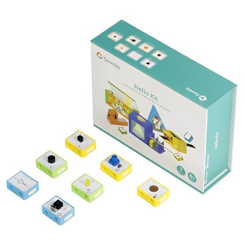 Image of Elecrow Crowbits Hello Kit Programming Learning Kit | 7 Module STEM Robotics Kit for Kids, Coding & Electronics Projects for Schools & Beginners | Interactive Hands-on Learning, Modular Design