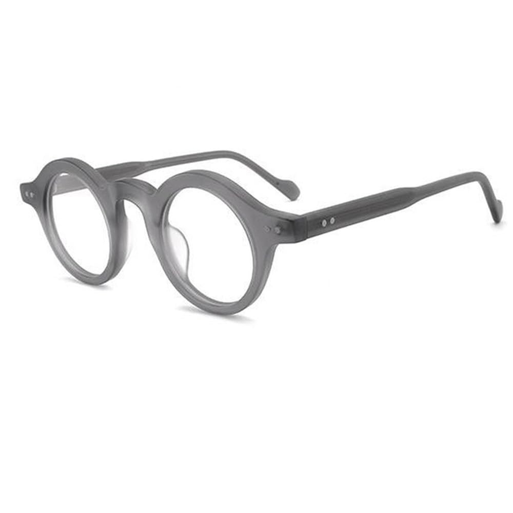 Lunettes rondes en acétate à rivets monture robuste et décontractée unisexe