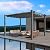 Kozyard Morgan Outdoor Retractable Pergola with Sun Shade Canopy Patio Aluminum Pergola Shelter for Backyard Deck Garden Modern Metal Grill Gazebo (10' x 13', Gray)