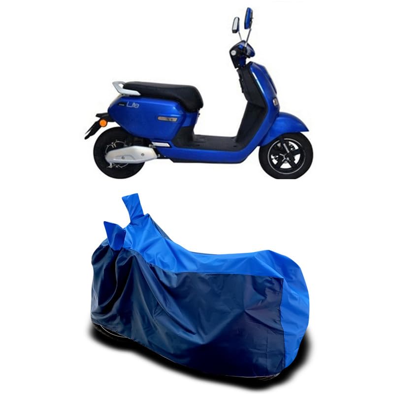 Image of DUFFEL-Two Wheeler Bike Body Cover Compatible for Okinawa Lite Bs6 Heat Protectio /UV-Rays /Birds Dropping /DustProof /Waterproof All Variants [Nevay Blue]
