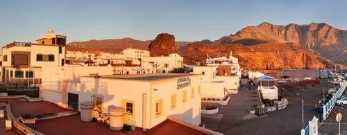 Posterazzi Buildings in a Town Puerto de las Nieves Gran Canaria - Póster (10.6 x 3.5in), diseño de edificios en un pueblo Posterazzi Buildings in a Town Puerto de las Nieves Gran Canaria - Póster (10.6 x 3.5in), diseño de edificios en un pueblo