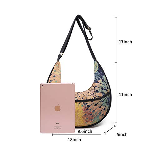 OPQRSTU Womens Hippie Large Sling Shoulder Boho Handbag canvas Crossbody Bags4