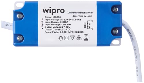 Image of wipro Garnet 9 W Slim COB Downlight for False Ceiling | Cool Day White (6500K) | Ceiling or Cabinet Light with Adjustable Optics | Pack of 4