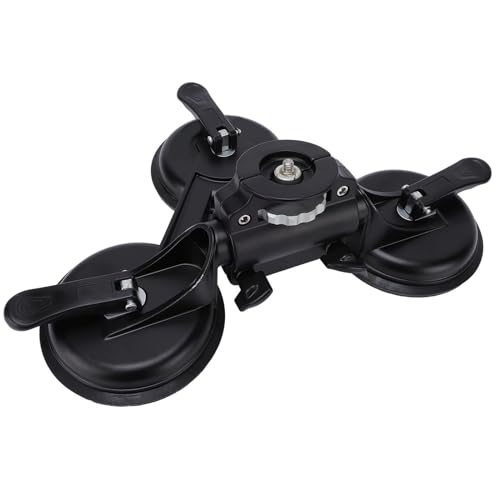 Asixxsix Support à Triple Ventouse, 3 Ventouses Robustes de 12 Cm de Diamètre, capacité de Charge de 20 Kg, Base de Montage de Voiture, Support à Vis de...