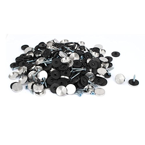 Aexit Bathroom Door quality Parts Table Round Stainless Steel Mirror Screw Cap Nail 20mm Dia 200pcs Model:38as221qo260